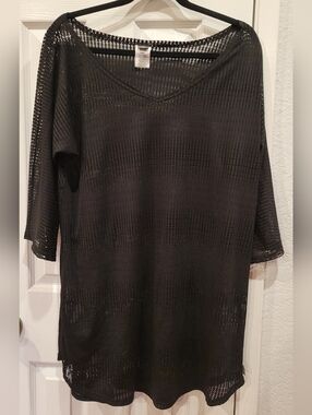 Oneill Black Open-Knit Cover Up